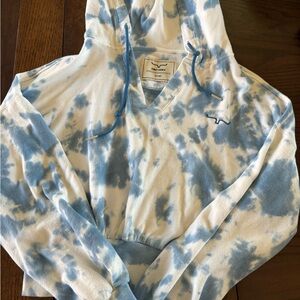 Kimes Ranch Cream and Blue Hoodie